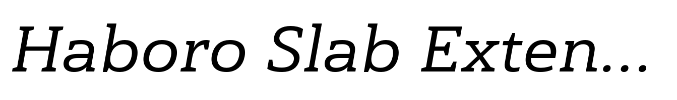 Haboro Slab Extended Medium Italic